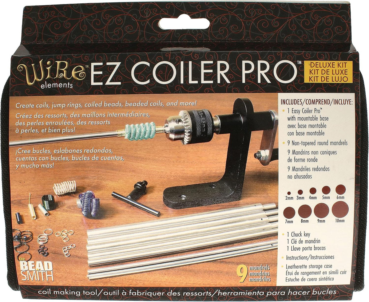The Beadsmith EZ Coiler Pro – Wire Coiling Tool Kit with 9 Mandrels