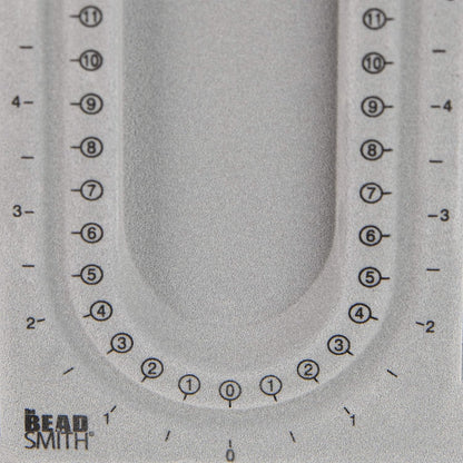 Beadsmith Mini Bead Board – Grey Flocked Jewellery Design Board (16″ U-Channel)