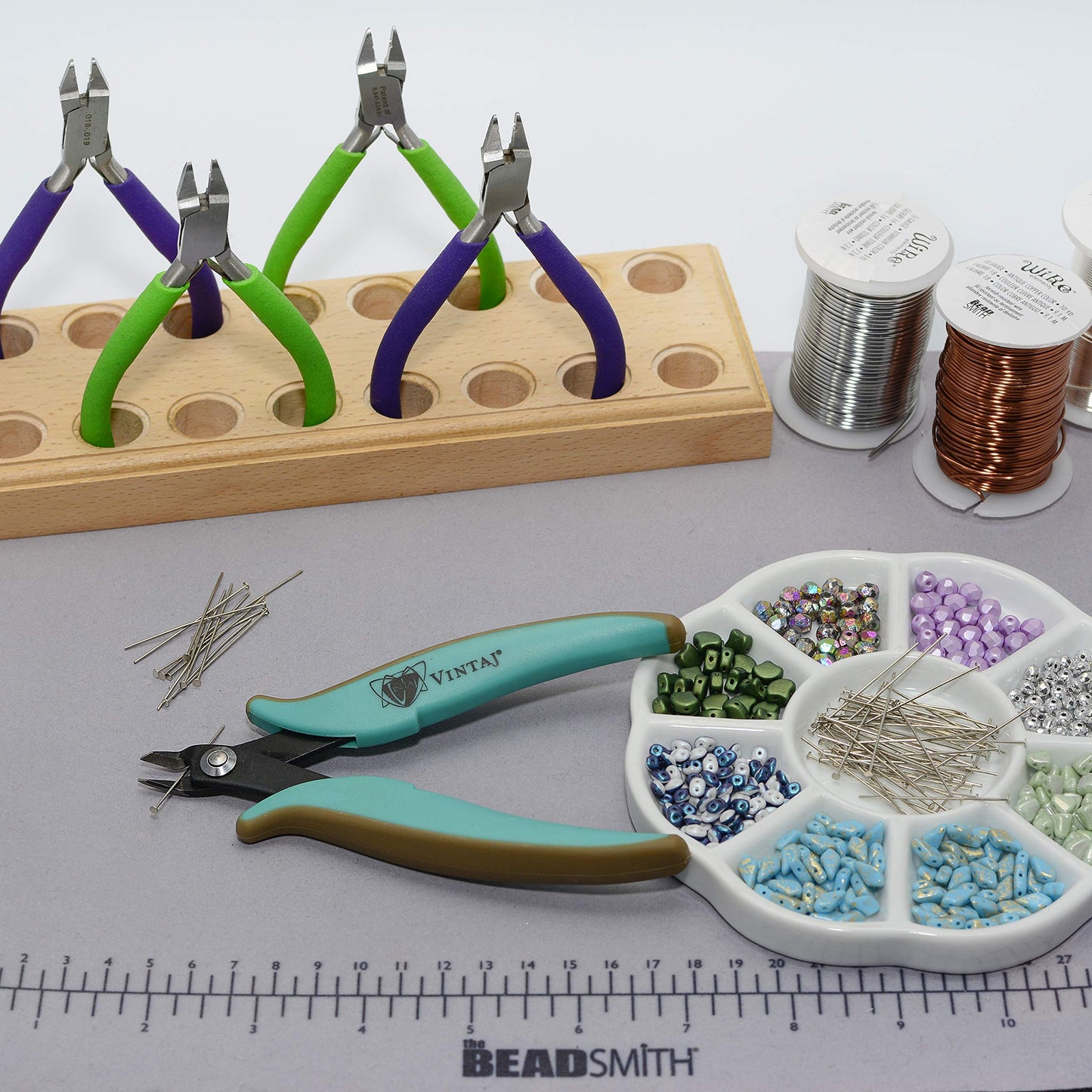 Beadsmith High Tech Series Semi‑Flush Cutter Pliers – Precision Wire & Head Pin Cutter for jewellery making