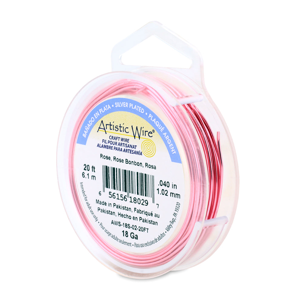 Artistic Wire 18 Gauge Silver Plated Copper Wire