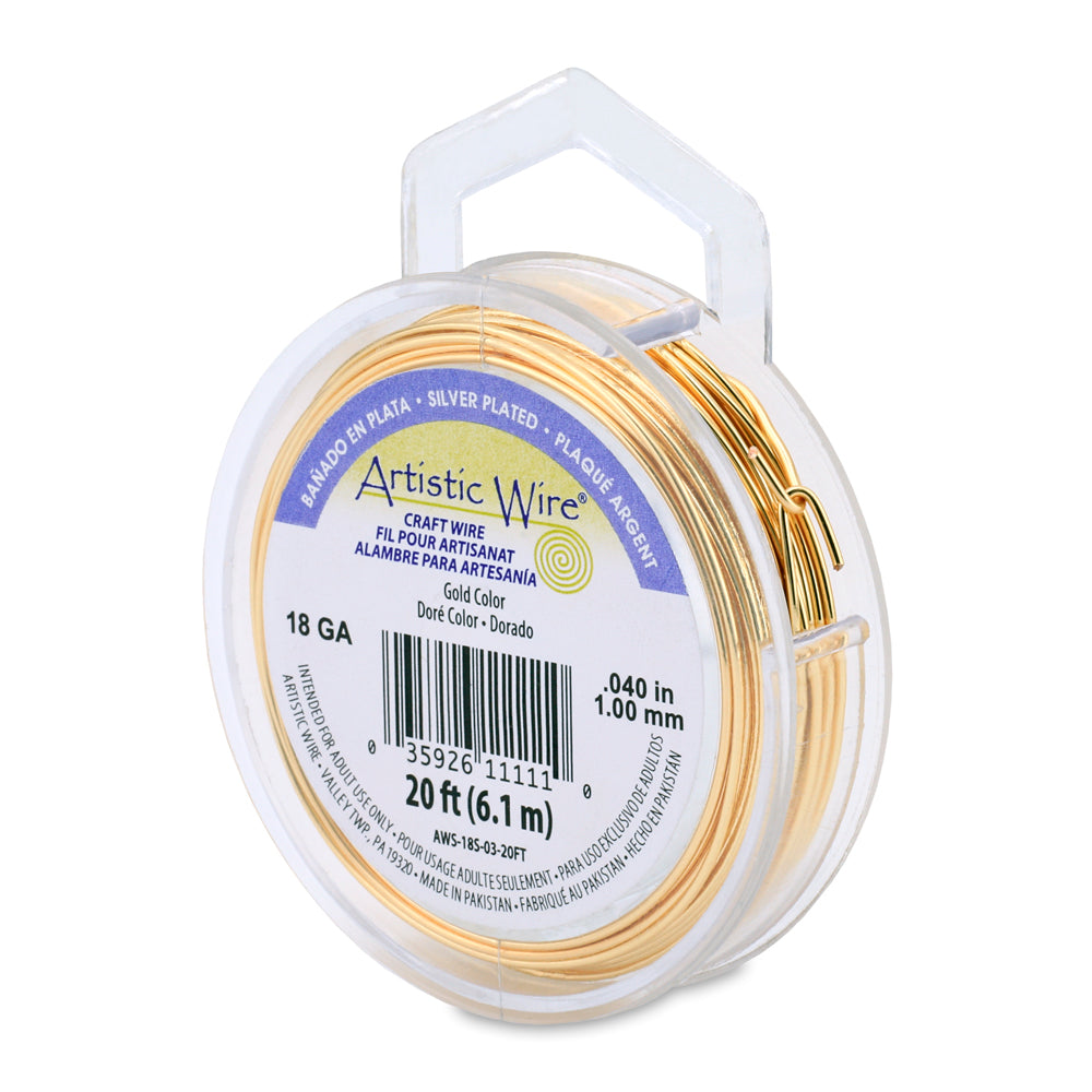 Artistic Wire 18 Gauge Silver Plated Copper Wire