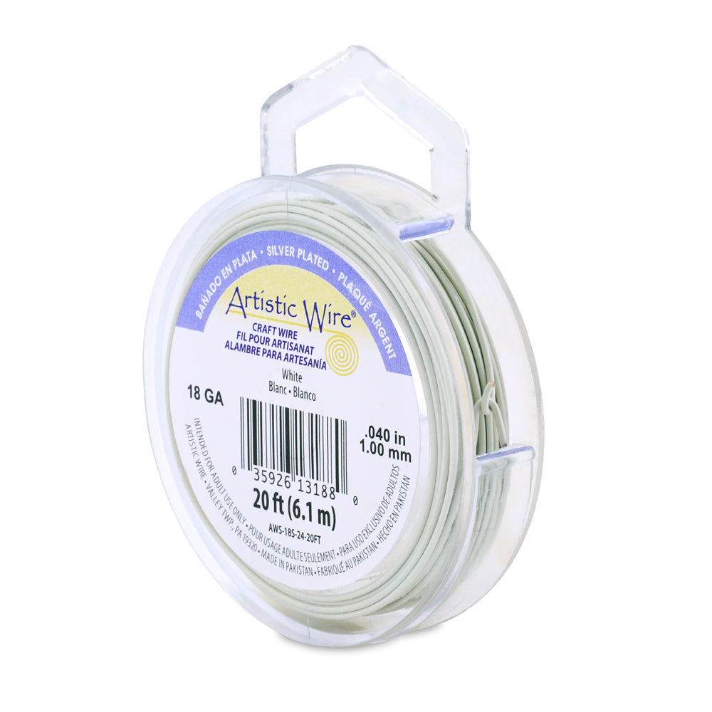 Artistic Wire 18 Gauge Silver Plated Copper Wire