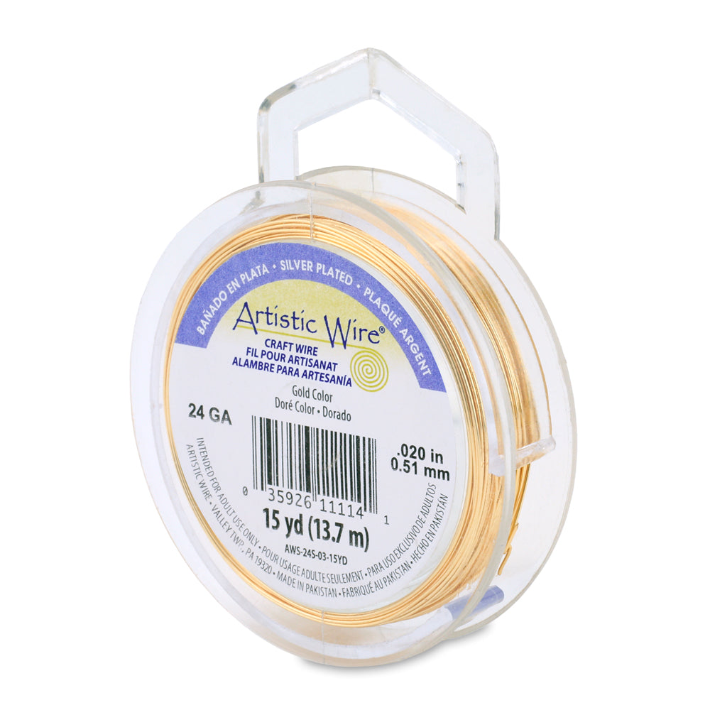 Artistic Wire 24 Gauge Silver Plated Copper Wire