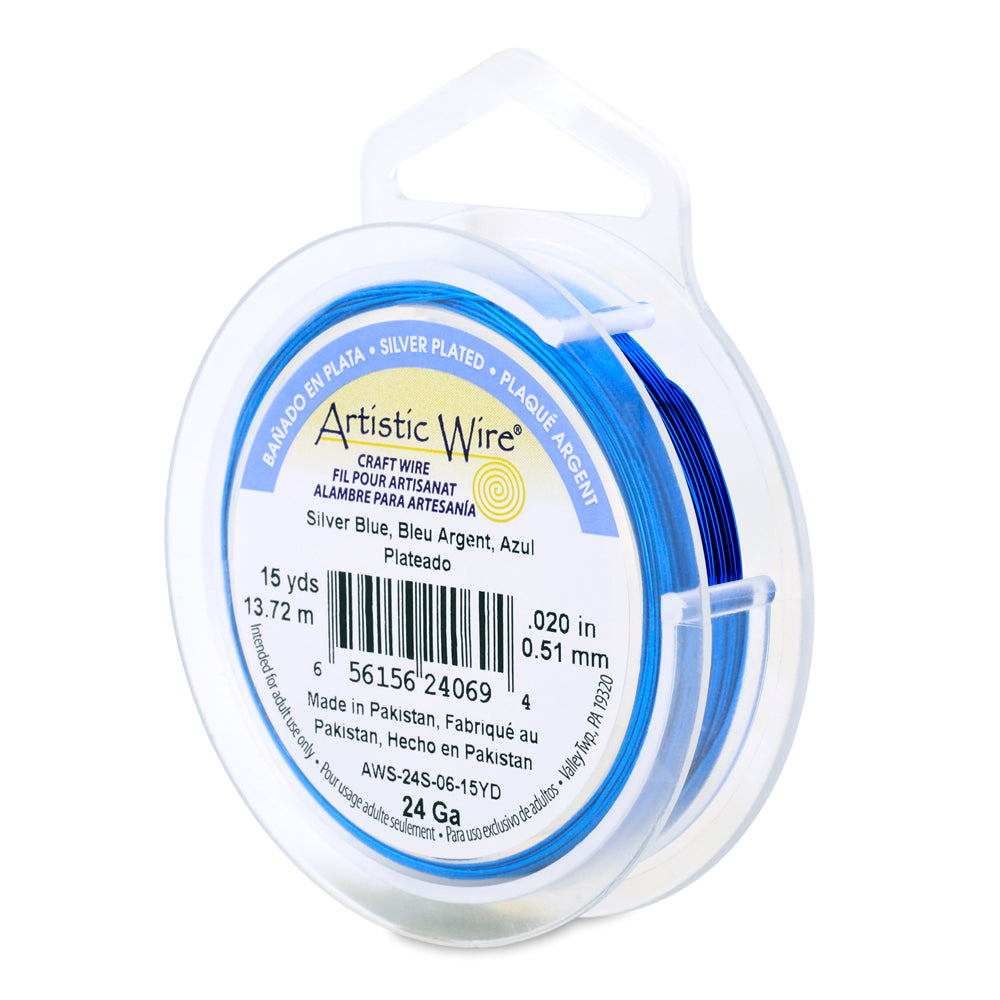 Artistic Wire 24 Gauge Silver Plated Copper Wire