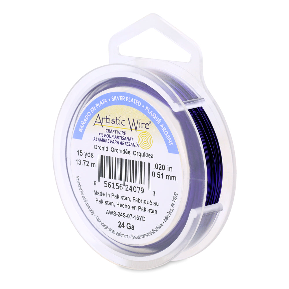 Artistic Wire 24 Gauge Silver Plated Copper Wire