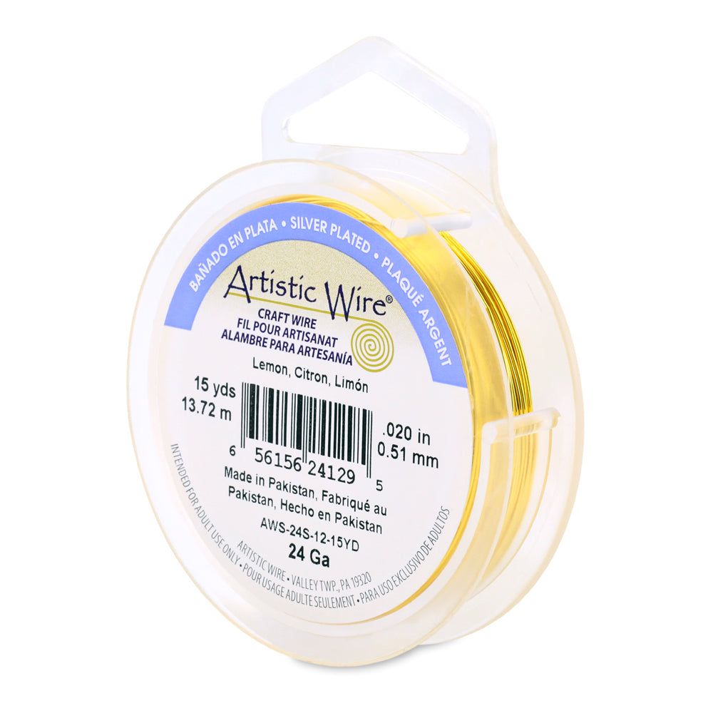 Artistic Wire 24 Gauge Silver Plated Copper Wire