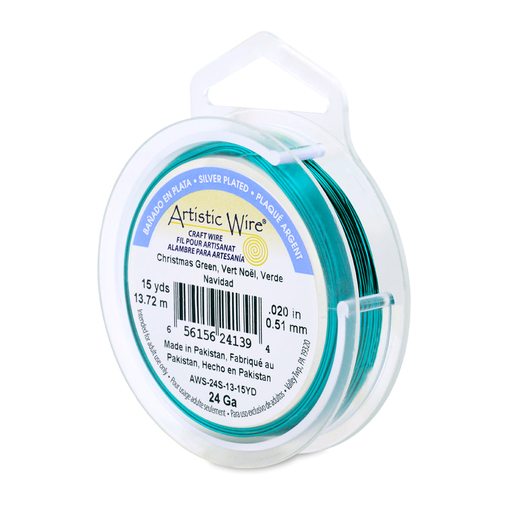 Artistic Wire 24 Gauge Silver Plated Copper Wire