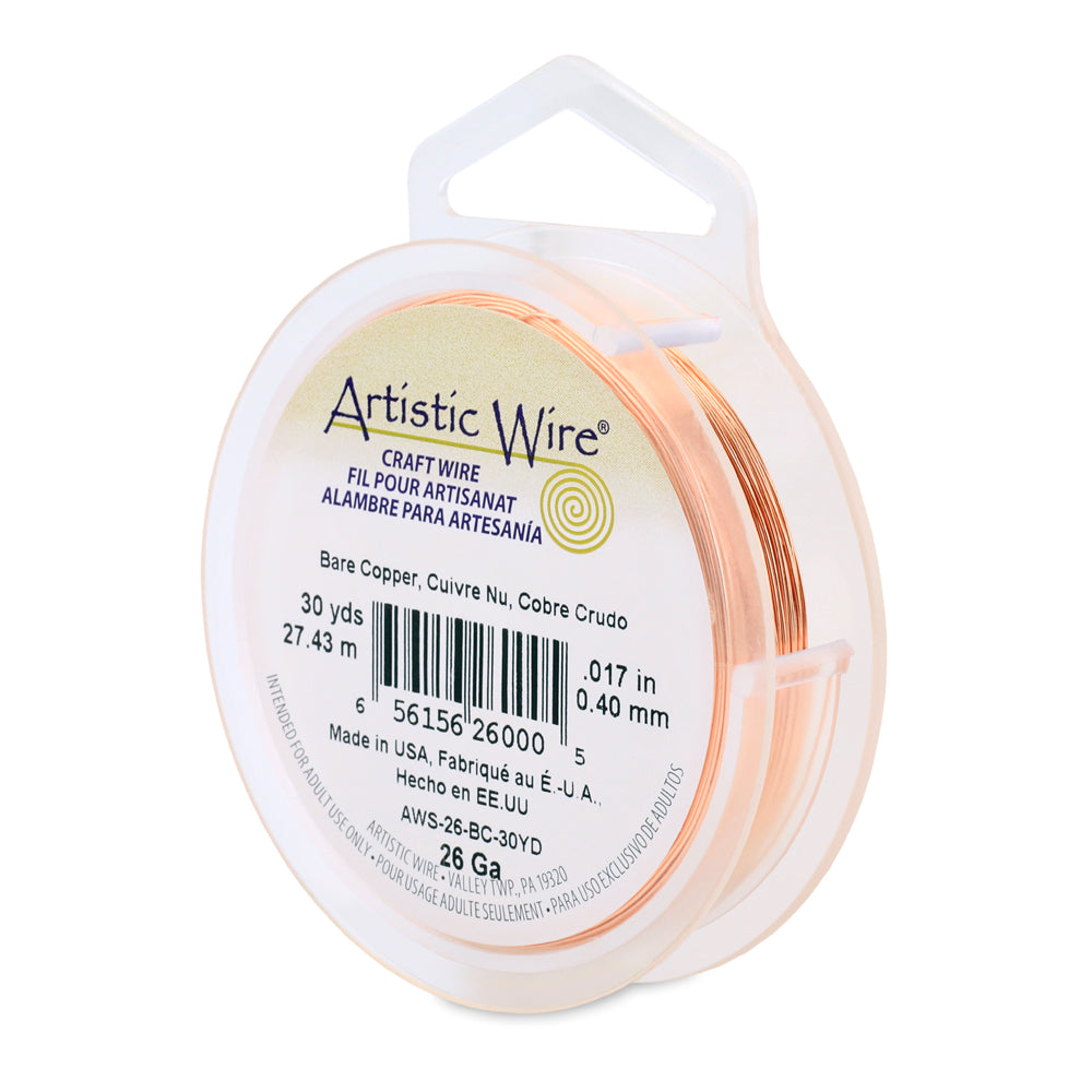 Artistic Wire 26 Gauge Tarnish Resistant Coloured Copper Wire – 30yd Spool