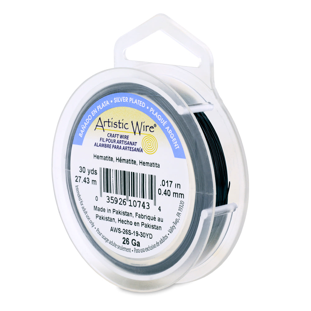 Artistic Wire 26 Gauge Tarnish Resistant Silver Plated Coloured Copper Wire – 30yd Spool