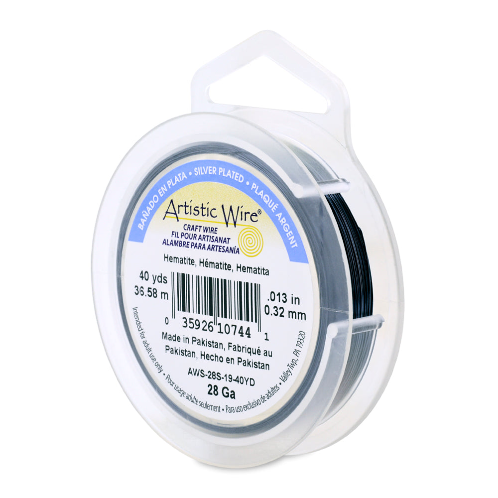 Artistic Wire 28 Gauge Tarnish Resistant Silver Plated Coloured Copper Wire – 40yd Spool