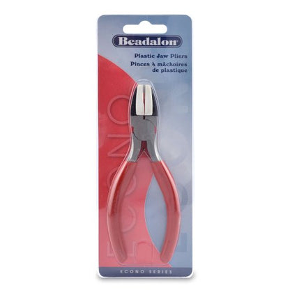 Beadalon Econo Plastic Jaw Pliers – Red Jewellery Craft Tool (5″ / 127 mm)