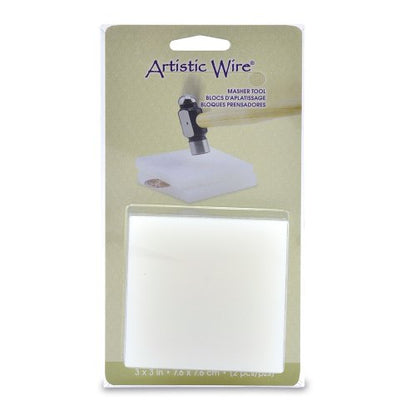 Artistic Wire® Nylon Masher Tool – 3 x 3 Inch Wire Flattening Tool