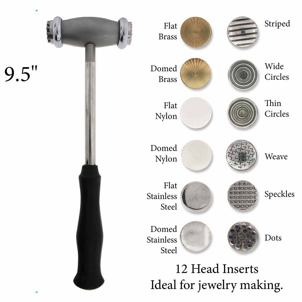Beadsmith Texture Hammer 13-Piece Interchangeable Set