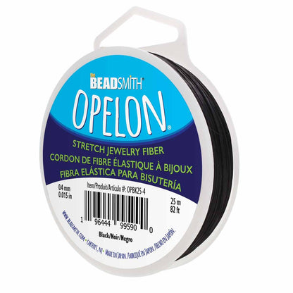 Beadsmith Opelon Stretch Cord Black 0.4mm – 25m