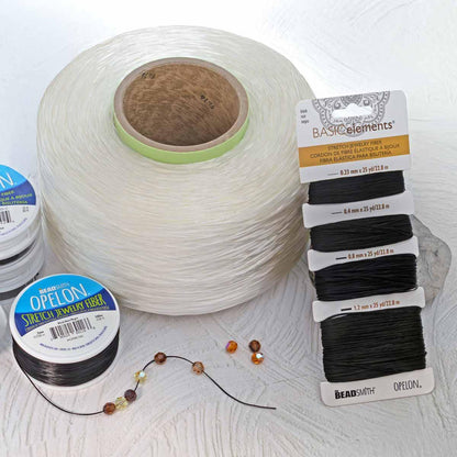 Beadsmith Opelon Stretch Cord Black 0.4mm – 25m