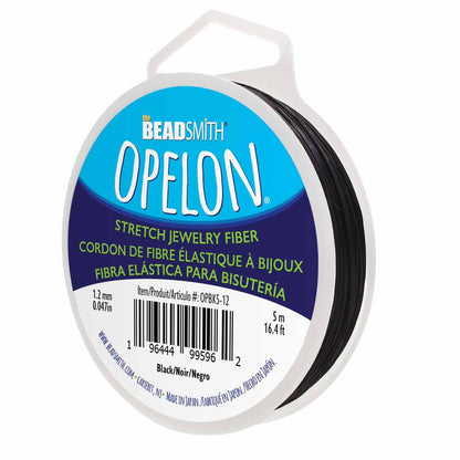 Beadsmith Opelon Stretch Cord Black 1.2mm – 5m