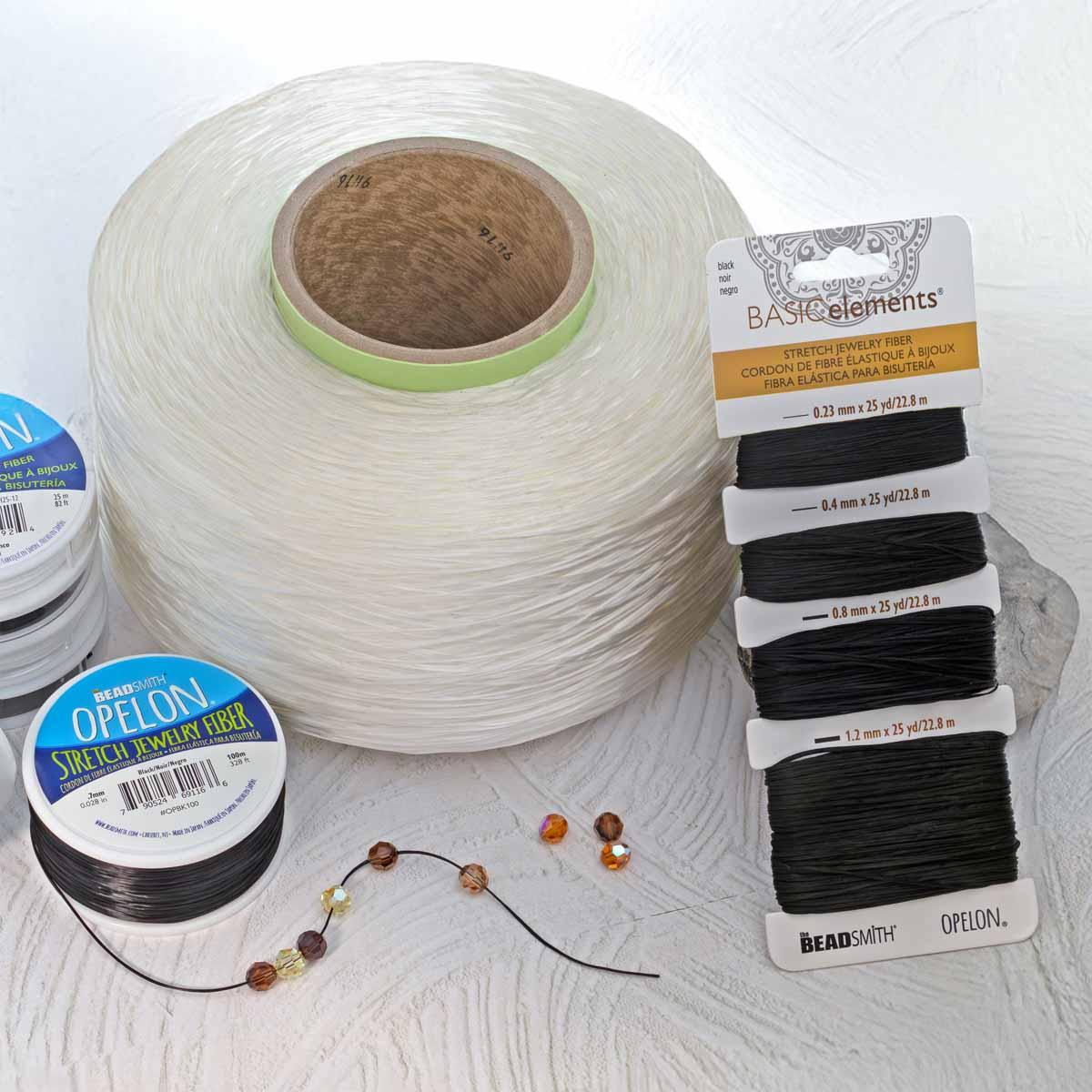 Beadsmith Opelon Stretch Cord Black 1.2mm – 5m