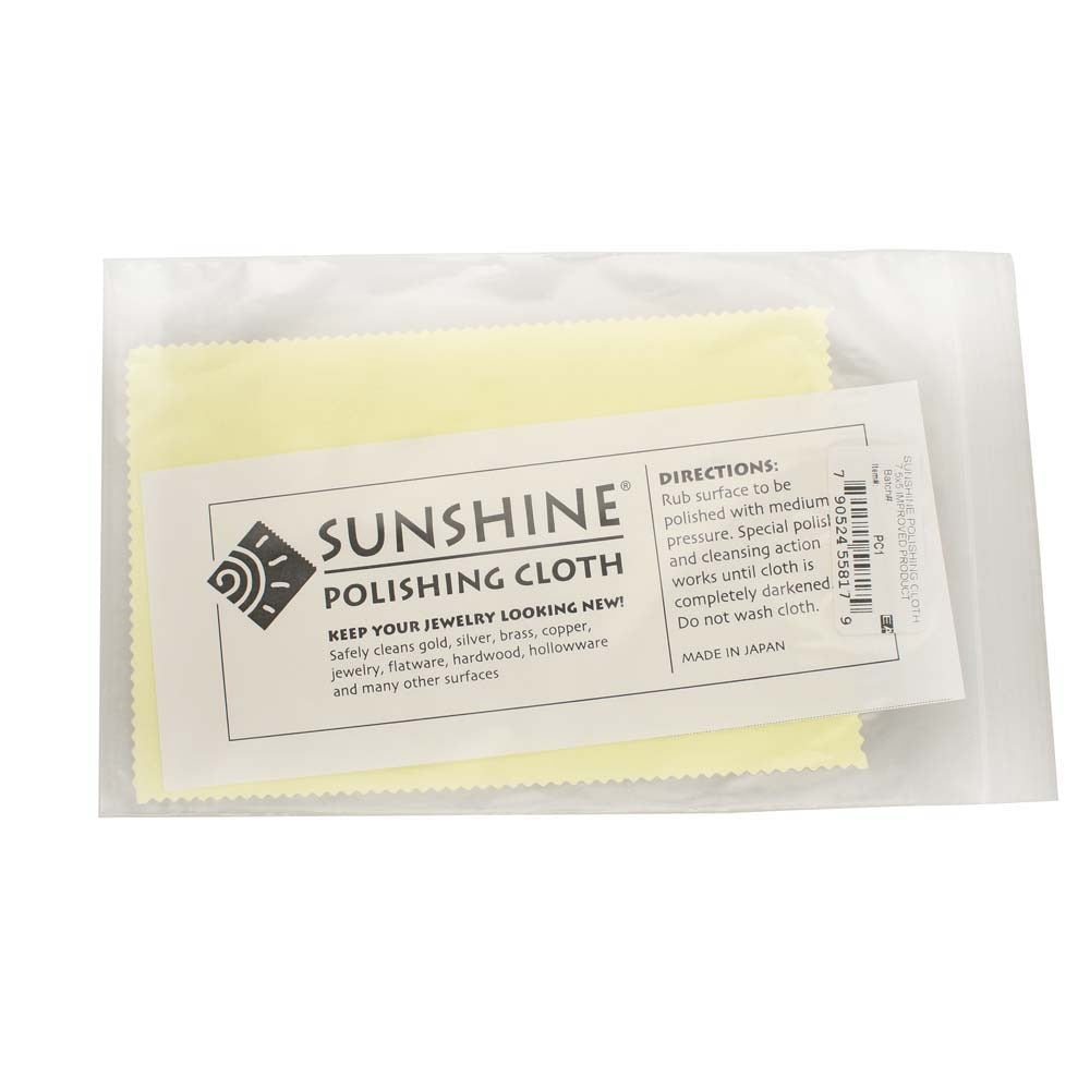 Beadsmith Sunshine Polishing Cloth, 7.5 x 5 by Helby x1 | Jewellery Making Supplies UK