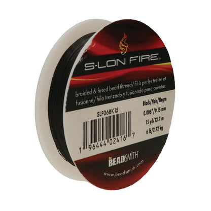 Beadsmith S-Lon Fire Thread 6lb Black – 15yd