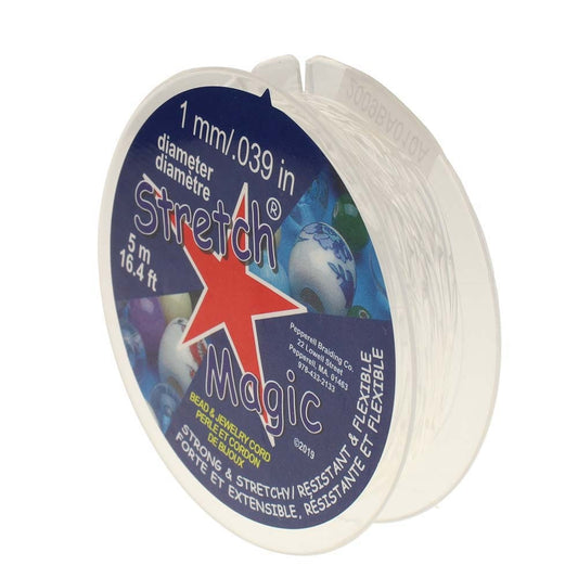 Stretch Magic Elastic Beading Cord – Clear, 1mm × 5m (16.4 ft)