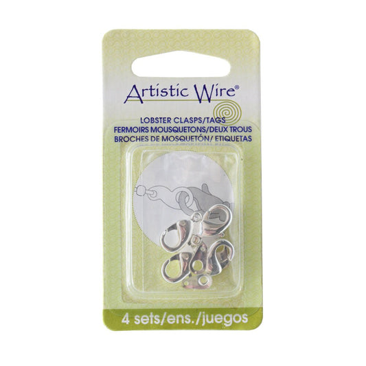 Artistic Wire Large Lobster Clasp Tags – 4 Sets