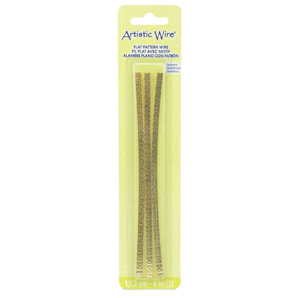 Artistic Wire Flat Geometric Pattern Wire Brass 4.6mm