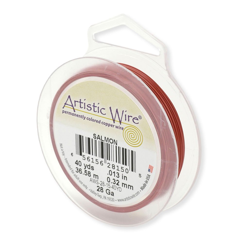 Artistic Wire 28GA Salmon Craft Wire – 40 Yards