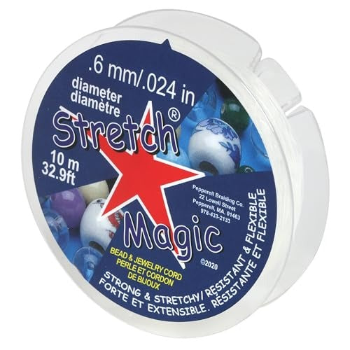 Stretch Magic Elastic Beading Cord – Clear, 0.6mm, 10m