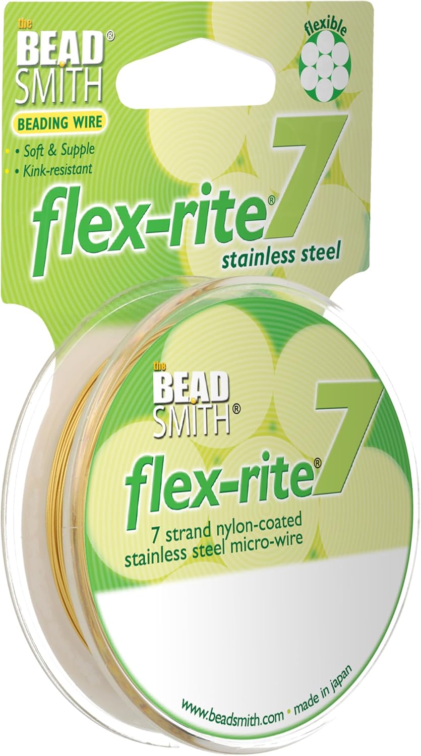 The Beadsmith Flex-Rite 7 Strand Nylon Coated, Stainless-Ste