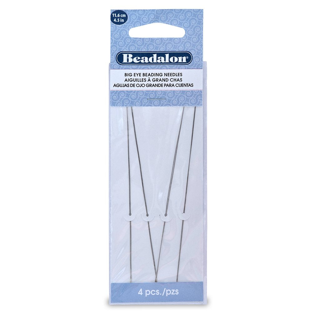 Beadalon Big Eye Needles 4.5in – 4 Piece Pack