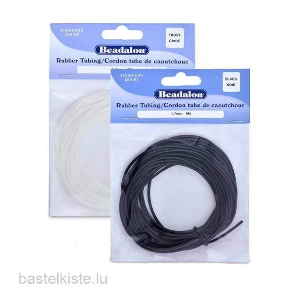 Beadalon Frosted Neoprene Rubber Tubing 1.7mm 5m