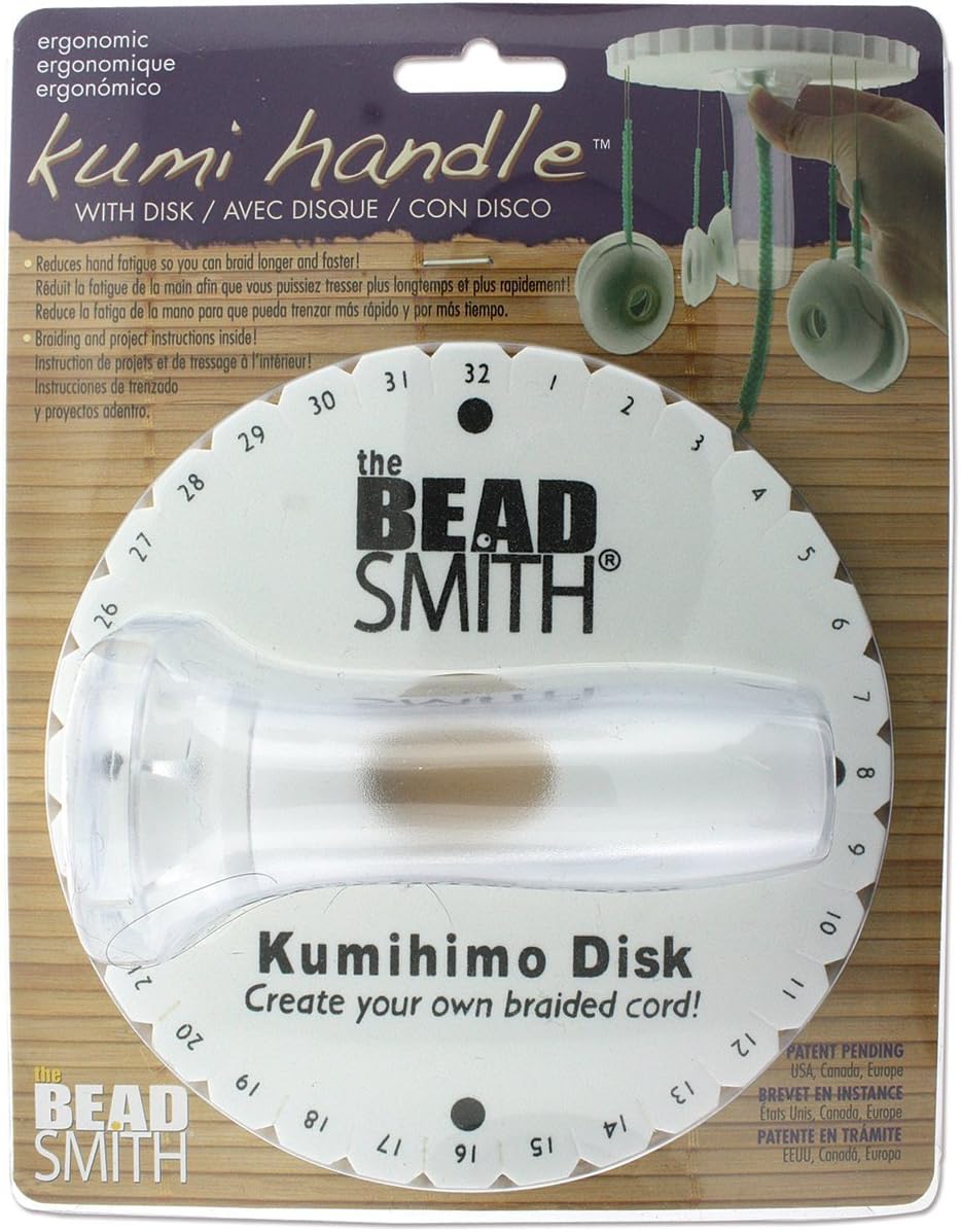 Beadsmith Ergonomic Kumi Handle with Disk, Acrylic, Multicoloured