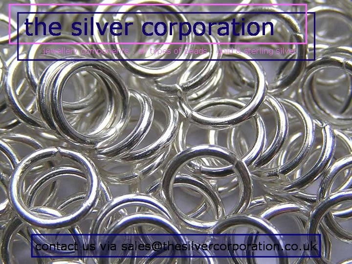 925 sterling silver open jump rings, 6mm