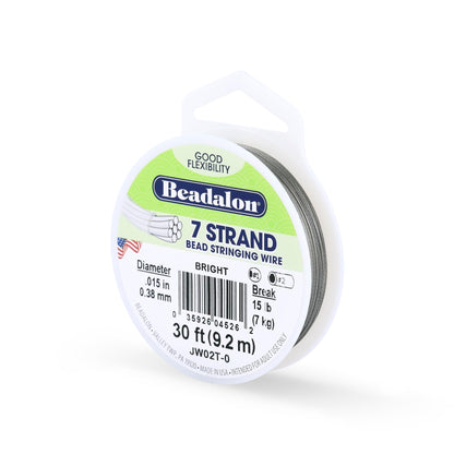 Beadalon 15mm 7 Strand Wire 30 ft/Pkg-Bright