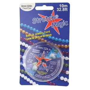 Stretch Magic Elastic Beading Cord – Clear, 0.6mm × 25 Metres