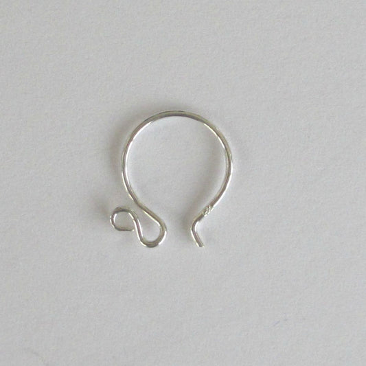 925 sterling silver fancy ear wires, 20 gauge fish hook, pack of 10 (5 pairs)