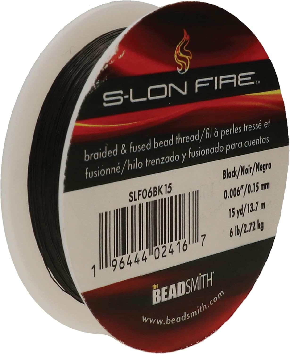 The Beadsmith S-Lon Fire – Braided and Fused Bead Thread – 6