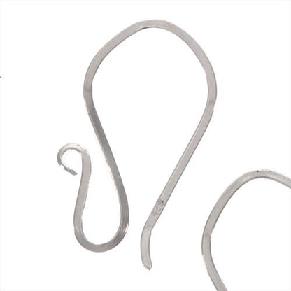 Sterling Silver Square Wire Earring Hooks (2 PAIR)