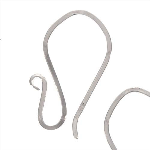 Sterling Silver Square Wire Earring Hooks (2 PAIR)