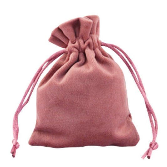 Jewellery Velvet Bag Antique Pink 9 cm X 12 cm (3 pieces)