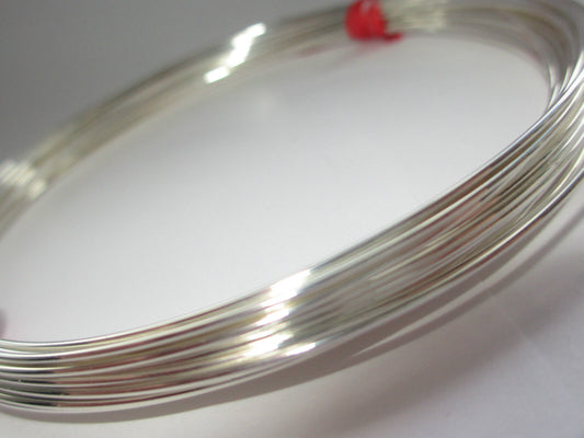 Sterling Silver Round Wire Half Hard-1mm to 0.25mm (18 Gauge - 30 Gauge) per mtr