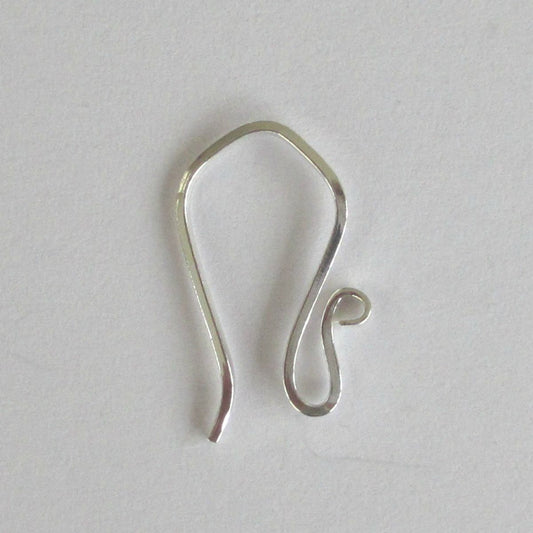 Sterling Silver Fancy Ear Wire (square) - Pack of 10 (5 Pairs)