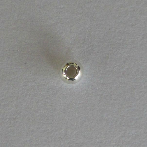 Sterling Silver Round Beads 2 mm seamless - Pack of 40