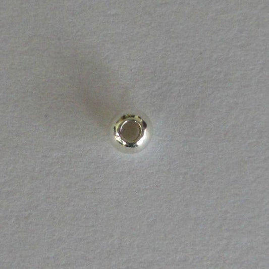 Sterling Silver Round Beads 2 mm seamless - Pack of 40