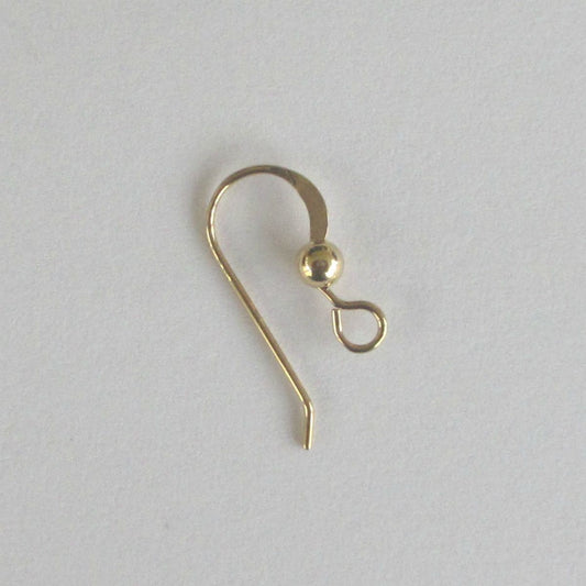 Gold Filled 14 krt fish hook Ear Wires (findings) - Pack of 10