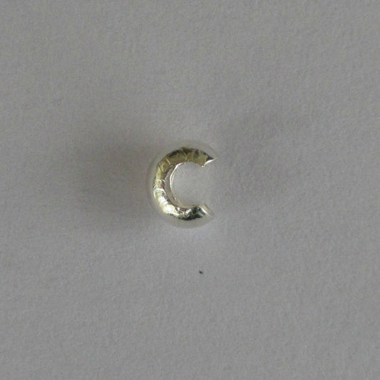 Sterling Silver Crimp Bead Cover 4mm (large) - Pack of 10
