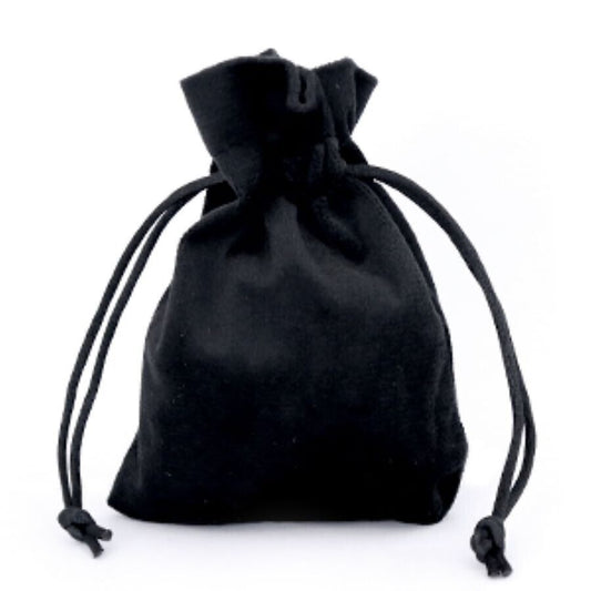 Jewellery Velvet Bag Black 9 cm X 12 cm (3 pieces)