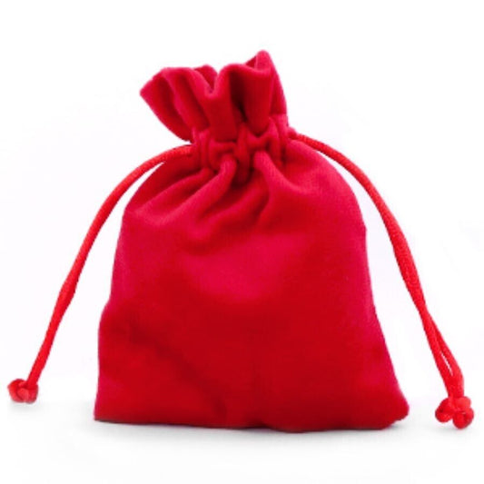 Jewellery Velvet Bag Red 9 cm X 12 cm (3 pieces)