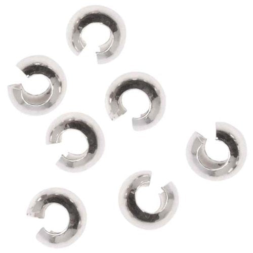 Sterling Silver Crimp Bead Covers 4mm (10)