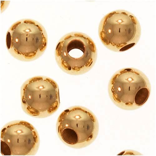 50pc 6mm Rose Gold Filled Seamless Round Beads. store Plain Gold Spacer Beads. 14kt Gold Filled. Pink Gold Filled, 14kt